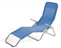 Lettino basculante da campeggio mod. Riccione da Spiaggia, 94x58x82 cm colore Blu