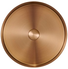 Lavabo rotondo color rame in acciaio inox ø 38 cm Aurum – Sapho