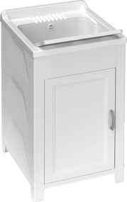 Mobile Lavatoio 45x50x85 cm 1 Anta in Resina Bianco...