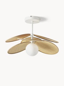 Lampada da soffitto con decoro in fibra naturale Milani