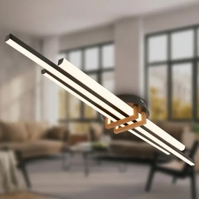 Brilo - Plafoniera LED TINKA, 30W, 230V, 3000K, nera