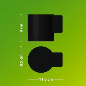 Philips - Applique da esterno FYLX 1xGU10/5W/230V nero IP44