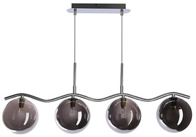 Lampadario sospeso con cavo LUMOS 4xG9/20W/230V nero fumé