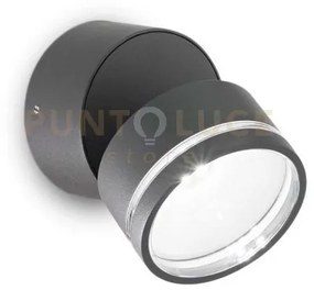 Omega round applique da esterno ip54 led 7w  610lm  4000k antracite