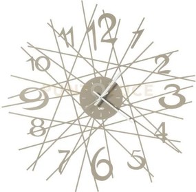 Orologio di design da parete zig zag beige