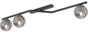 Plafoniera NATON 3xE14/10W/230V nero/fumé