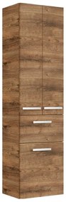 Colonna per mobile bagno Contea PELIPAL 1 cassetto 3 ante P 33 x L 45 x H 168 cm rovere ribbeck
