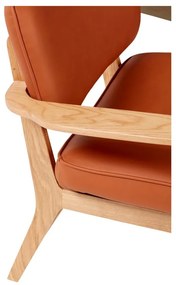 Poltrona in similpelle arancione Haze - Hübsch