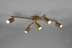 Marley plafoniera 2 barre orientabili 5 spots cilindro metallo otto...