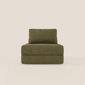 Rift poltrona letto con materasso alto 22 cm e memory foam - schienale mobile e tessuto smacchiabile T31