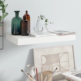 Scaffale A Parete Bianco Lucido 40x23x3,8 Cm İn Mdf /