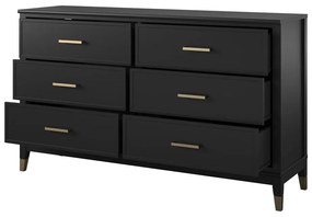 Cassettiera nera , 144 x 85 cm Westerleigh - CosmoLiving by Cosmopolitan