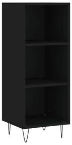 Credenza nera 34,5x32,5x90 cm in legno multistrato