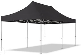 TOOLPORT 3x6m gazebo pieghevole PVC con laterali (finestre panoramiche), PROFESSIONAL alluminio, nero - (59125)