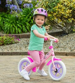 Bicicletta Senza Pedali Balance Bike per Bambini 10 Pollici Età 2-3 Anni Disney Minnie Lilla...