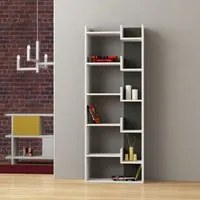 Libreria 69x162 Oppa colore bianco antracite