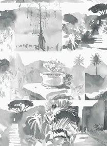 Wandbild Abbey Gardens von Paint & Paper - Paris Rooftops