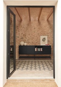 Cassettiera nera 220x98x45 cm Platt – Teulat