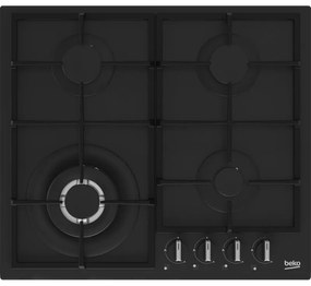 Beko - hiyg 64225 sbo piano cottura Nero Da incasso 60 cm Gas 4 Fornelli
