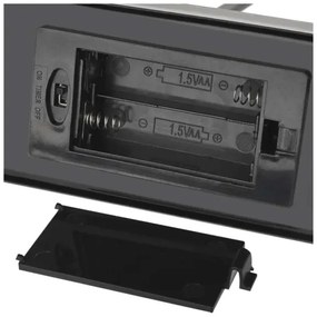 Portacandele natalizio a LED 6xLED/2xAA nero