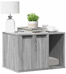 Recinto Lettiera Gatti Grigio Sonoma 60x40x40 Cm İn Truciolato /