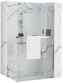 Parete doccia Rea Aero N 90 Transparent mensola EVO