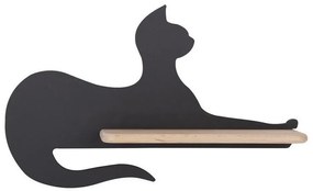 Applique LED per bambini con mensola BLACK CAT LED/5W/230V