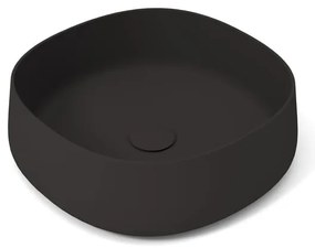 Lavabo da appoggio PADDLE OLYMPIA CERAMICA quadrato in ceramica L 42 x H 42 x P 40 cm nero