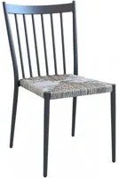 Sedia da Giardino Impilabile in Alluminio,Wicker cm 46x57x86 - BURTON