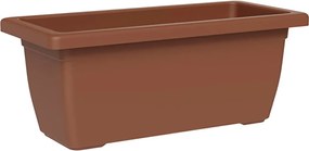 Vaso Rettangolare a Cassettone Outdoor Tera Tikal Clay 52x30 cm in Plastica Argilla...