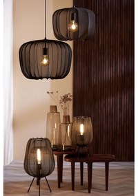 Lampadario nera con paralume in tessuto ø 40 cm Plumeria - Light &amp; Living