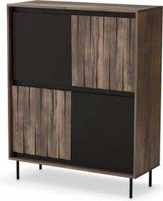Credenza Swing KM-2 in noce/nero
