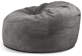 Puof a sacco nero con rivestimento in velluto a coste Om 135 – SLOWDOWN