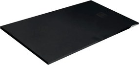 Piatto doccia SANYCCES in resina Strato nero L 140 x L 80 x H 2.8 cm opaco effetto pietra