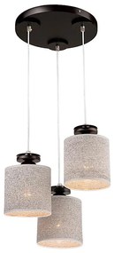 Lampadario a sospensione con filo ROSA 3xE27/60W/230V