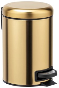 Bidone a pedale in acciaio inox oro 3 l Leman - Wenko