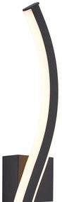 Lampada da parete di design nera dimmerabile a 3 livelli 2 luci - Bummy