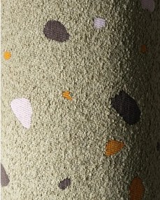 Pouf a sacco per bambini verde con rivestimento in bouclé e ciniglia Terrazzo Square – Wigiwama