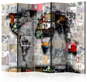 Paravento Room divider – World map – Banksy