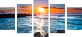 Quadri 5 pezzi – Tramonto romantico