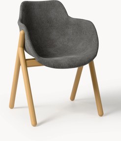 Sedia con braccioli imbottita Carmi