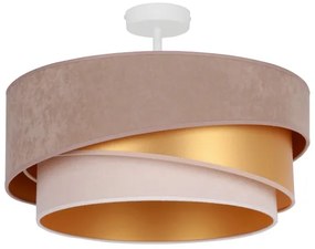Duolla - Lampadario a plafone KOBO 1xE27/15W/230V diametro 45 cm beige/oro/color crema