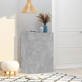 Scarpiera Grigio Cemento 60x35x84 Cm İn Legno Multistrato /