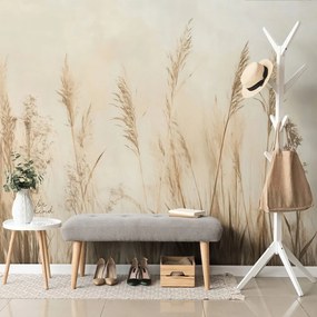 Carta da parati – Piante secche in beige