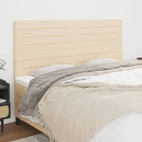 Testiera 4 Pz Crema 100x5x78/88 Cm İn Tessuto /