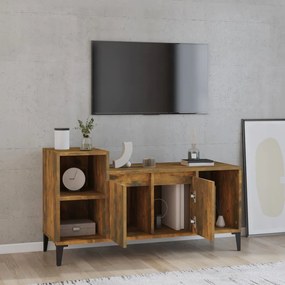 Mobile tv rovere fumo 100x35x55 cm in legno multistrato