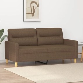 Divano A 2 Posti Marrone 140 Cm İn Tessuto /