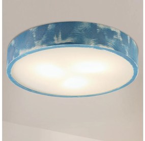 Brilagi - Plafoniera PINO 3xE27/15W/230V in pino/blu Ø 47,5 cm