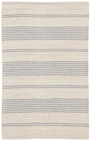Tappeto Bay stripe geometrico in cotone grigio chiaro, L 200 x L 140 cm