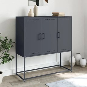 Credenza Antracite 100,5x39x107 Cm İn Acciaio /